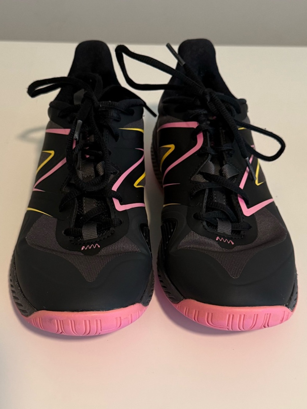 Black and Pink Athletic Sneakers